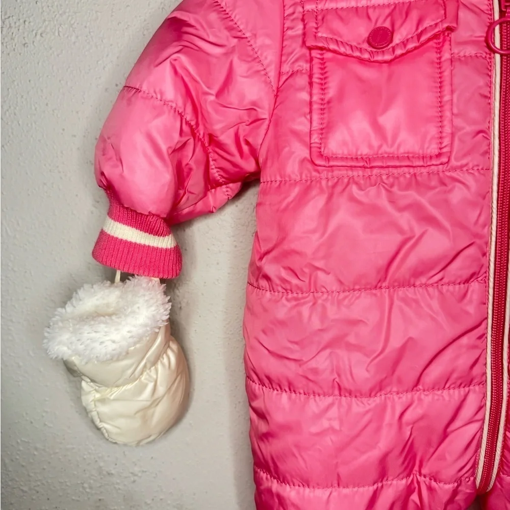 URBAN REPUBLIC Baby Girl's Hooded Faux Shearling Lined Footie 0-3 months